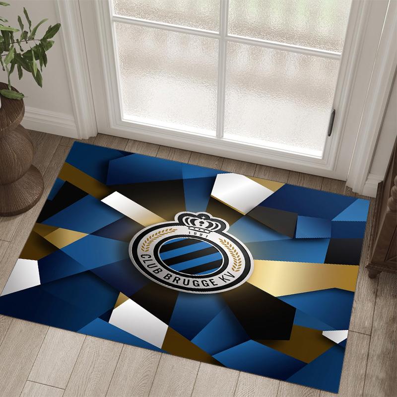 Club Brugge FC Design Tappeto in Velluto di Cristallo Accogliente Non?Tappeto Stampato Antiscivolo per Camera da Letto Soggiorno Ingresso