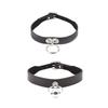 Adjustable Neck Strap Comfortable PU Collar with Clear Sounding Bell/O-Ring and Reliable Leash Jewelry for Adult Games