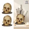 Skull-Shaped Knife Rack Made Of Resin, A Creative Home Knife Rack For Party Decoration, A Realistic Skull Decorative Piece