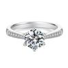 Forever Simulated Moissanite Silver Plated Ring for Women Engagement Daily Wear Fashion Jewelry