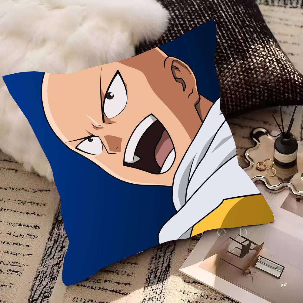 One Punch Man Animation Pillow Case Fashion Square Pillowcase Bedroom Sofa Room Ins Decoration Leisure