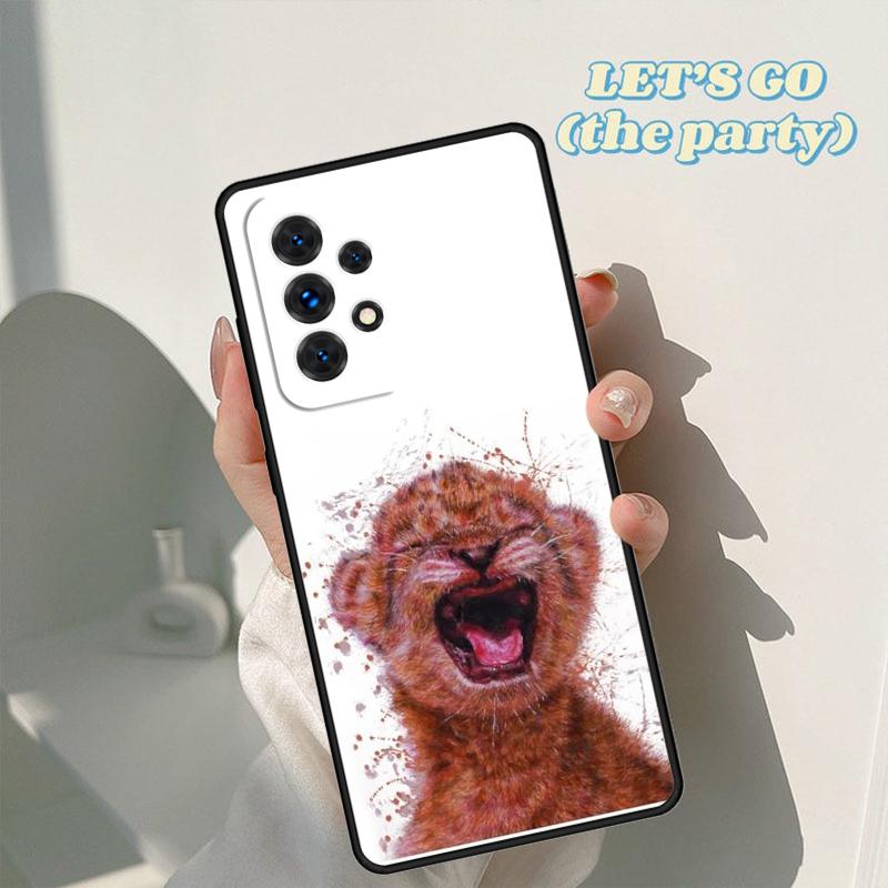 Lion Alpha Male Cub phone case For Samsung Galaxy A42 A31 A40 A51 A71 A32 A80 A91 A52 A72 A73 A20e A21S A50 A70 A11 A12 Cover