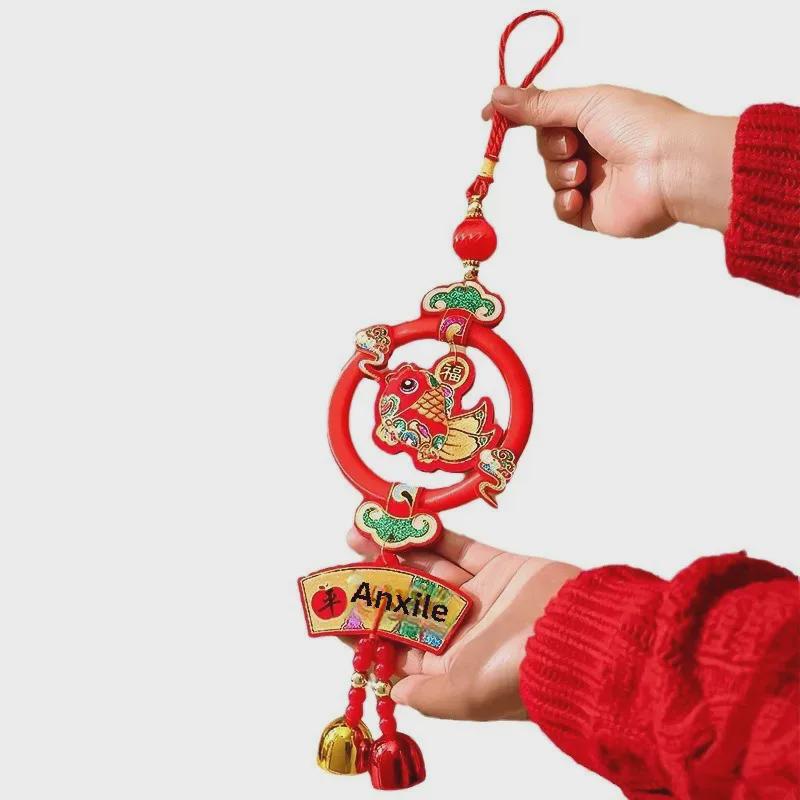 Pandantiv Lanternă de Anul Nou – Decorațiune de Festivalul Primăverii pentru Casă și Camera de Zi, Ornamente Clopoțel