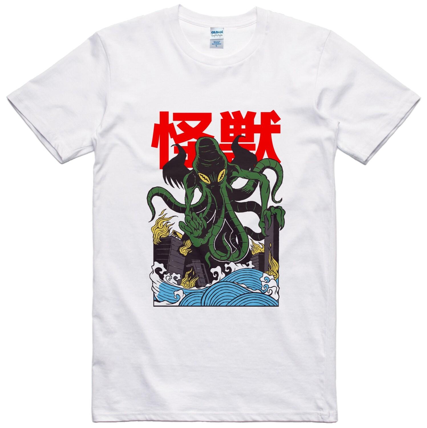 Cthulhu Mens T Shirt Horror Fantasy Charachter Design 100% Cotton Top S разноцветный