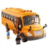 Jumbo Inertial School Bus Toy with Lights and Music - Early Educational Vehicle for Kids