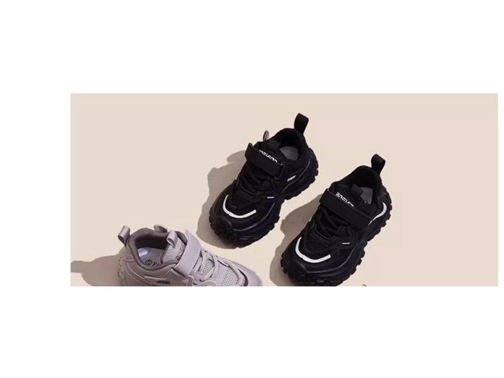 2025 Kids' Black Sneakers: Spring/Autumn Boys' & Girls' Velvet Winter Running Shoes