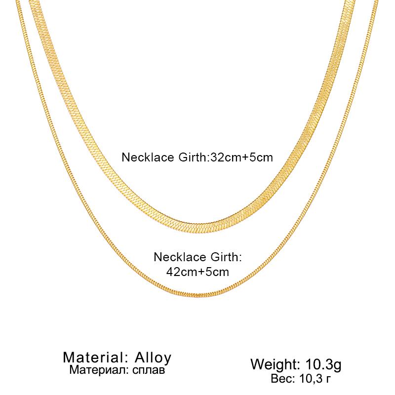 Mode Einfache Schlangenkette Schlüsselbein Halskette für Frauen Retro Goldene Kette Kurze Halskette Mode Schmuck Geschenk