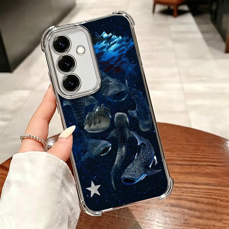 Ocean Whale Shark Soft Phone Case For Samsung A17 A27 A07 A37 A57 A16 A56 A15 A55 A14 A54 A13 A53 A26 A36 A25 A35 A24 A34 A23 A3