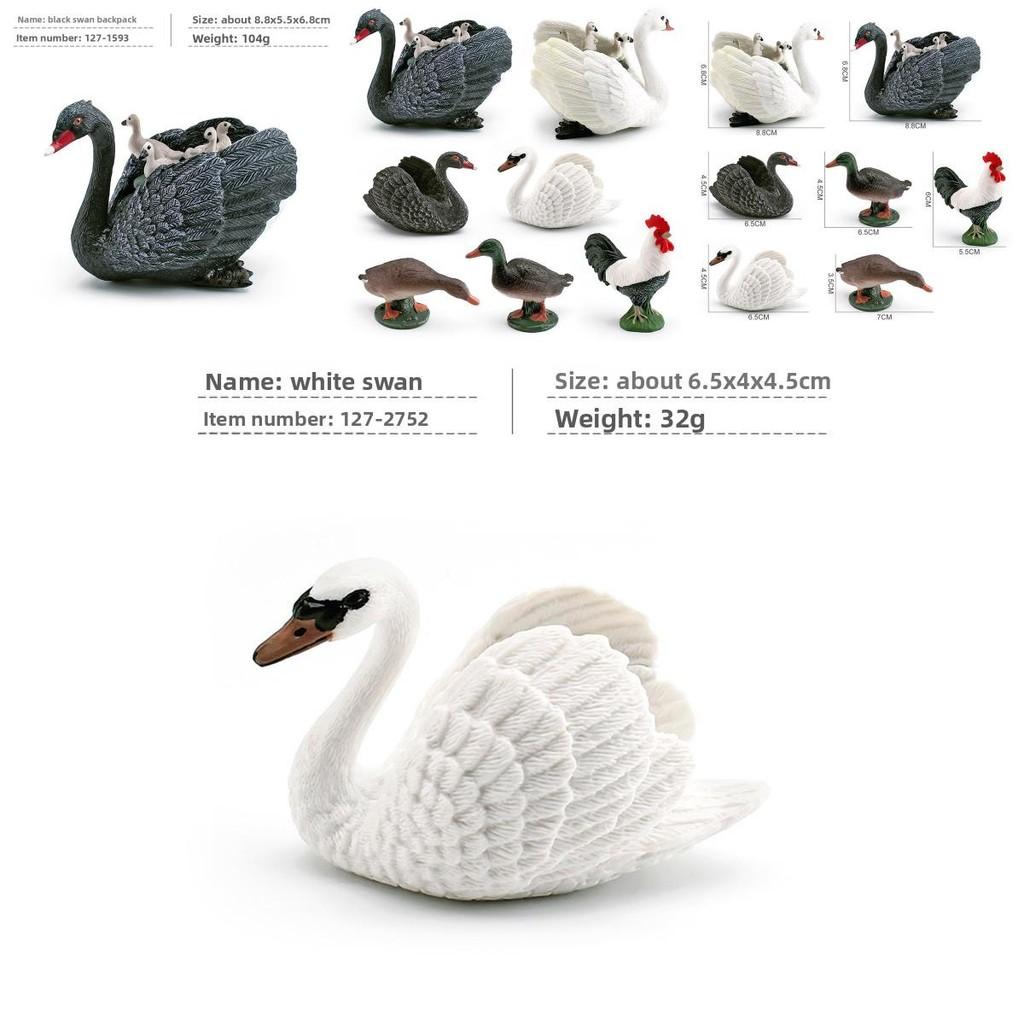 Animal Figurine With Realistic Plastic Ducks Rooster Swans For Educational Display And Collecting