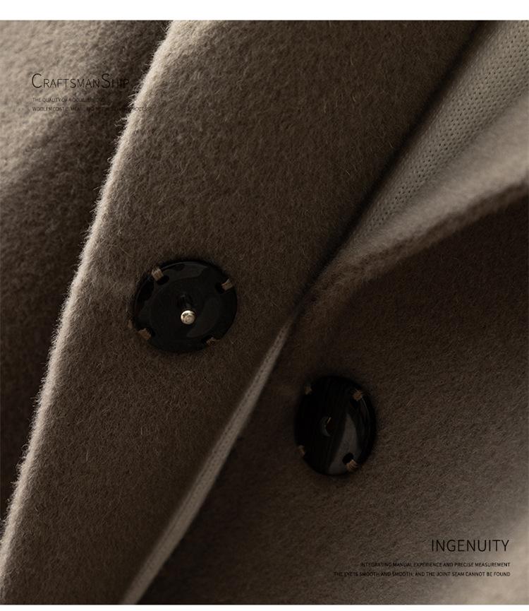 High-End Autumn & Winter Double-Sided Wool Coat: 100% Pure Wool, Tie-Waist, Slimming Mid-Length Outerwear for Women