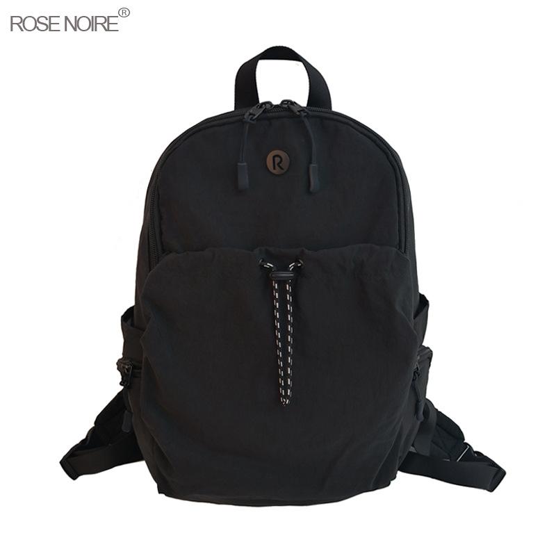 Casual backpack Solid color versatile backpack Lightweight large capacity outdoor backpack Harajuku student bag