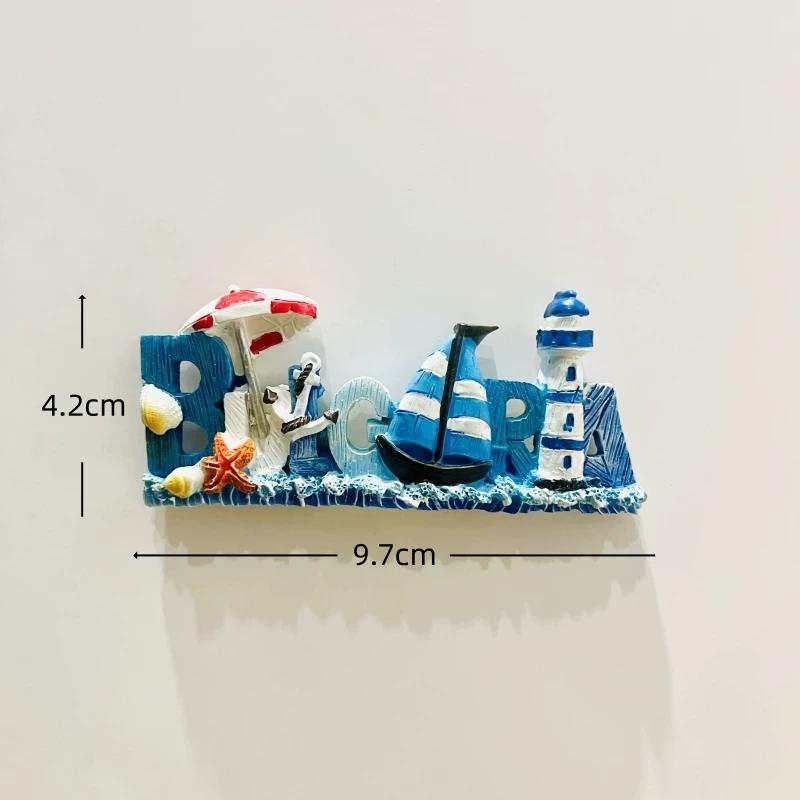 Bulgaria Resin Fridge Magnet Stickers Travel Souvenir Gift Landscape Refrigerator Magnet Home Kitchen Decor