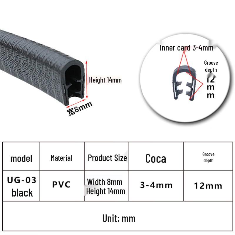 U-Shaped Rubber Edge Trim Seal Strip