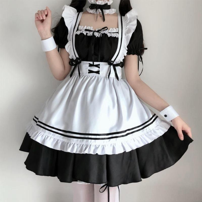 Maid Cosplay Cute Lolita Maid Costumes Women Lovely Ostume Animation Show Japan Outfit Dress Plus Size
