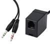 Female RJ9 to Male 3.5mm Plug Headset Adapter Telephone Headphone Adapter