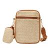 Women's bag, new one-shoulder straw small bag, sports and leisure, mother and child messenger bag, and a mobile phone bag.