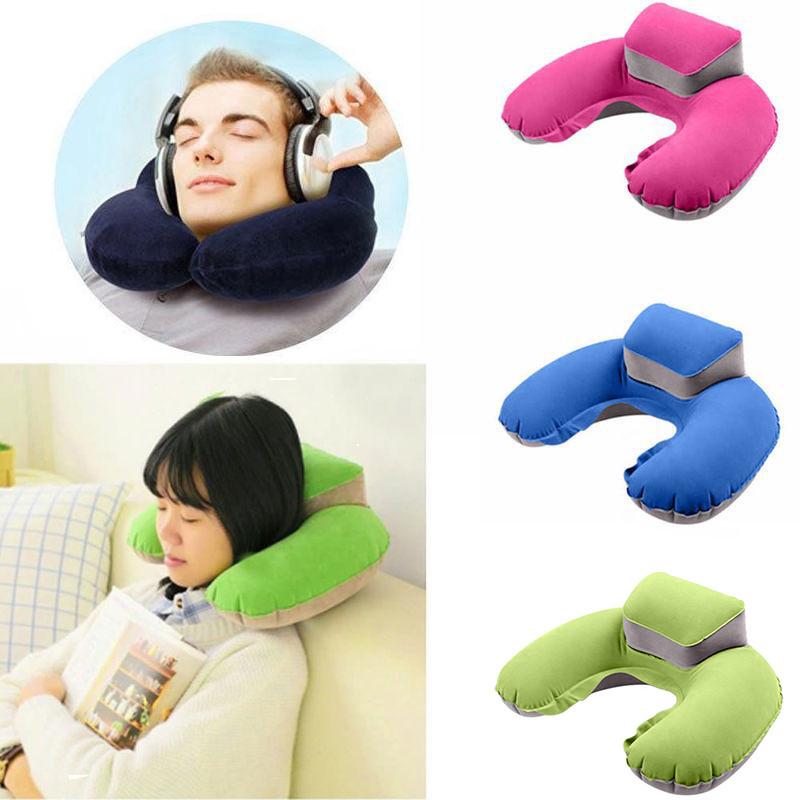 Luxurious Inflatable Travel Pillow Set With Eye Mask And Earplugs For Airplane Comfort