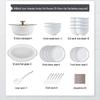 Hanyou Nordic Black Edge Ceramic Dinnerware Set