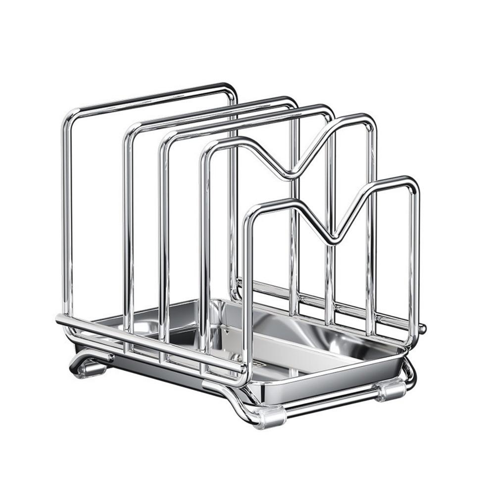 Anti-slip Multi-layer Pot Lid Rack Stable Pot Lid Storage Rack Pot Cover Shelf Pantry