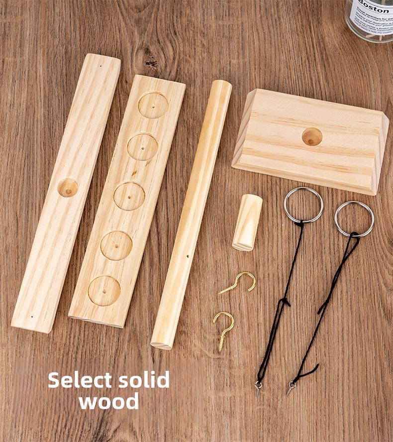 Wooden Ring Toss Game: Two-Person Hook and Ring Table Toy