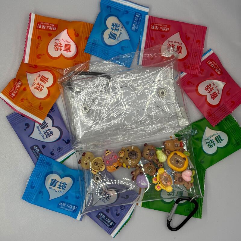 Random Capybara Figure Gacha Pouch Keychain Gaku Bagku Random Capybara Keychain