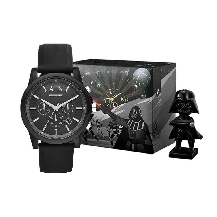

ARMANI EXCHANGEAE Darth Vader Wrist Watch Quartz Movement Silicone Strap Black Dial Men s Watches AX1326 Darth Vader Gift Box