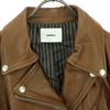 MURUA Long Sleeve Leather Double Riders Jacket 2 Brown Sheep Leather Women Used