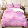 3Pcs Pink Butterfly Patterned Duvet Cover Set, 1 Duvet Cover+2 Pillowcases, Coreless. Soft And Comfortable Bedding Set