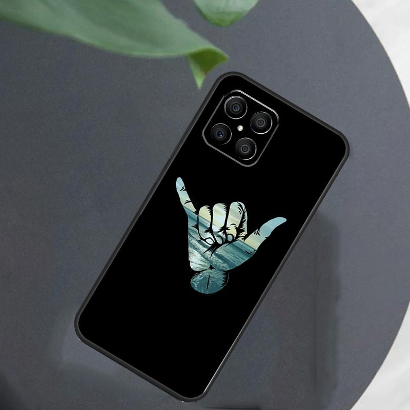 Surfer Surf Hang Loose Shaka For Honor Magic 5 6 7 8 Pro Case For Honor 400 200 50 70 Lite X8c X8b X9a X9b X9c X9d Win RT