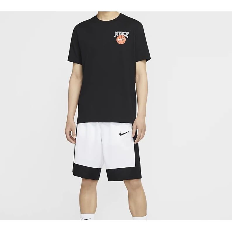 Nike T Shirts Men's Black Crew Neck Moderate Straight Fit CD1287-010