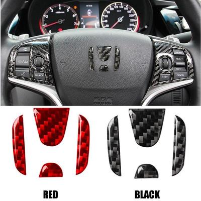 Auto-interieur autostuurwiel logo koolstofvezel sticker Beschermende Decoratie Voor Civic dio crv fit CR-V Accord Odyssey