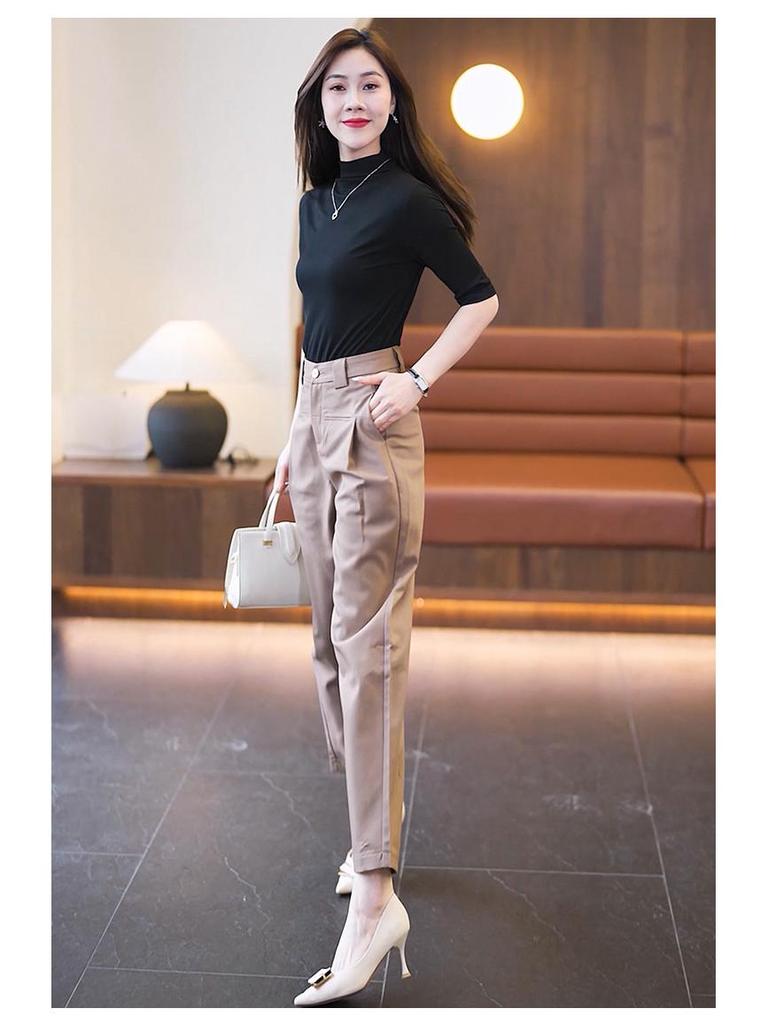 Modal Mid-Sleeve Women's Shirt - 2025 Spring/Summer Style, Five-Seven Sleeve Top, Casual T-Shirt.