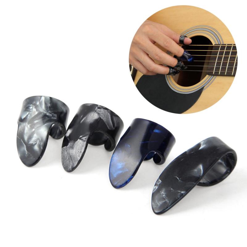 Banjo /& Ukulele, 4Pcs Edelstahl Gitarren Daumen und Finger Picks für Gitarre
