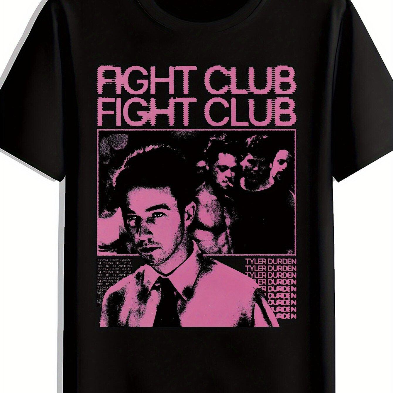 

Retro Street Black Fight Club Themed Printed Tshirt for Men Summer New Style Suitable for Both Men and Women Casual Tshirt 4XL