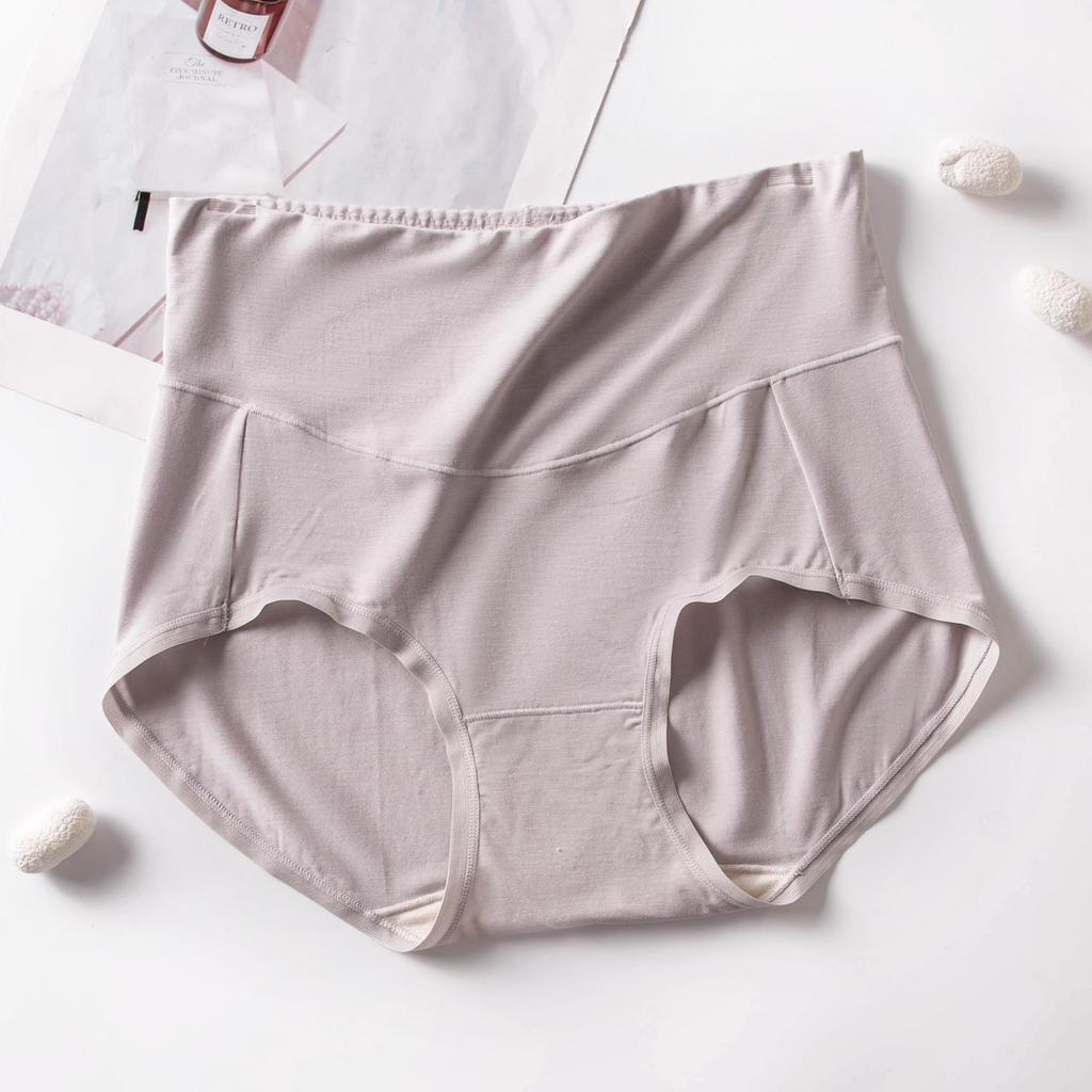 Damen High-Waist Seidenmodal Bauchweg-Slips - Atmungsaktives Hüfthebendes Design