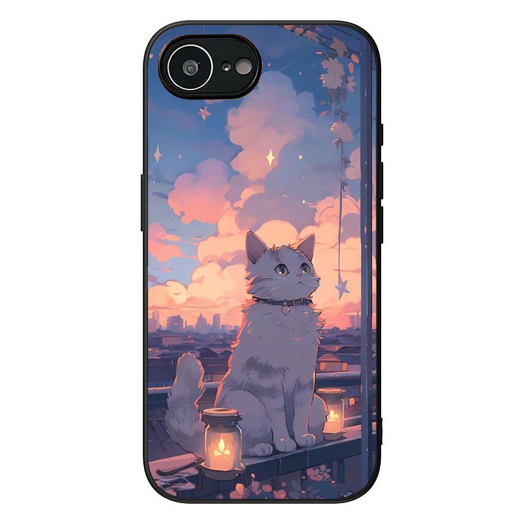 Kitten Cat Meow Anime Casing Phone Cover for Apple iPhone 17 16 14 15 Pro Max Plus 15+ 16E XR ProMax Air 16+ Soft Case