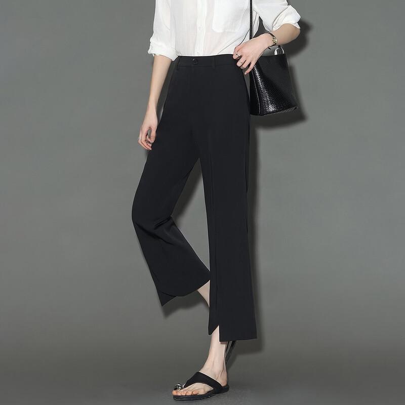 Women s Elegant Cropped Slit Pencil Pants XL