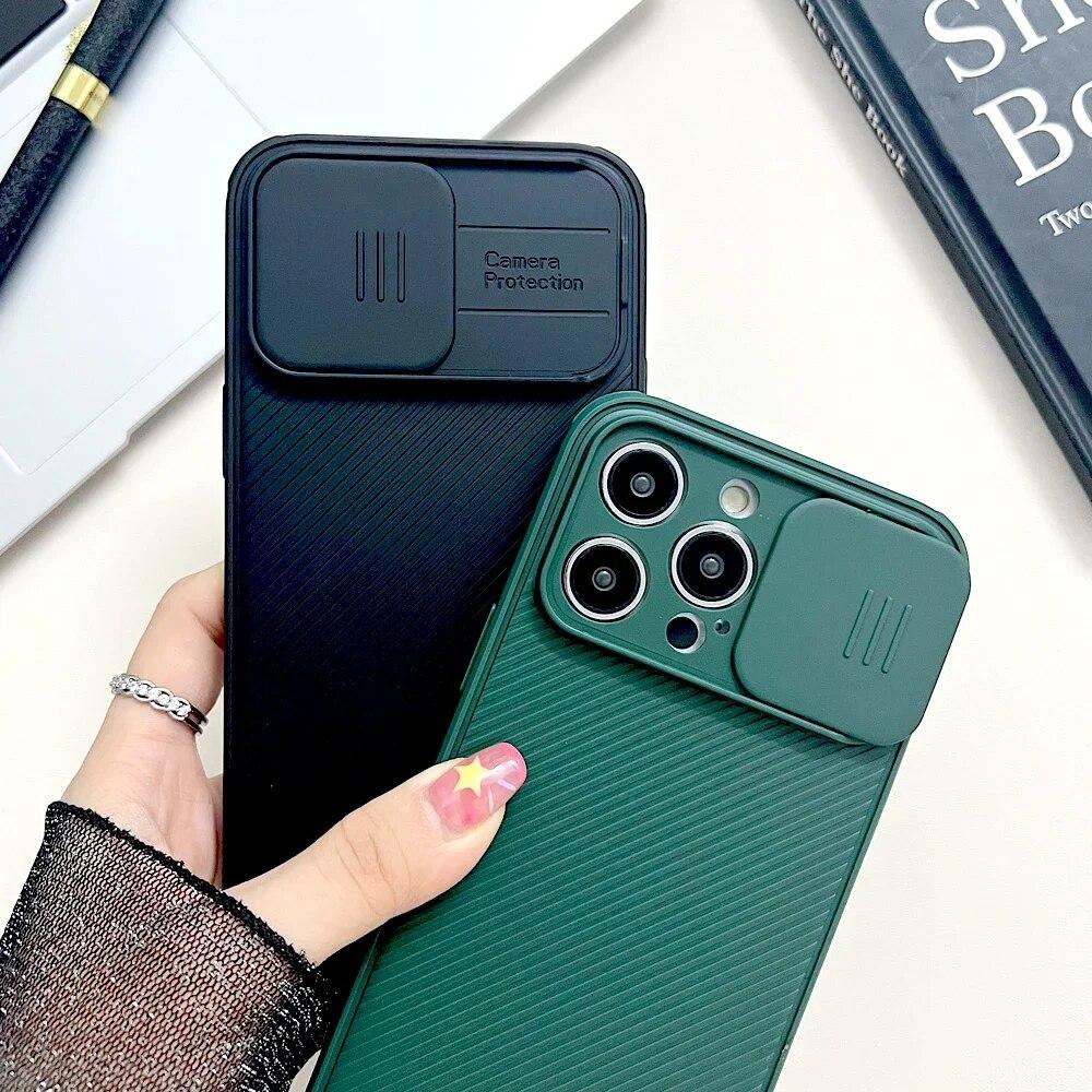 Slide Camera Cap Cover Case For iPhone 15 14 13 12 Pro Max 15Pro 14Pro For Magsafe Magnetic Charge Anti-Shock Shockproof Armor a