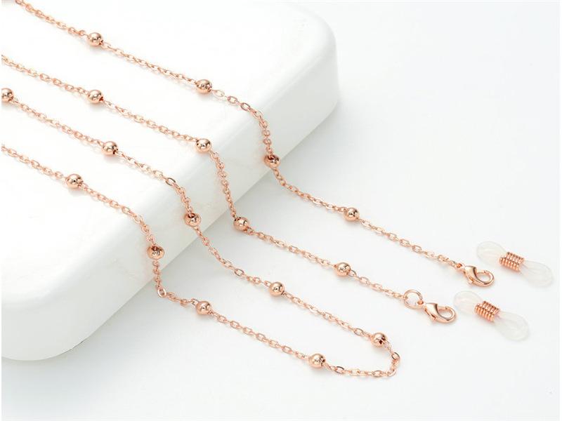 Women's High-End Beaded Metal Glasses Necklace - Anti-Slip Simple Jewelry Lanyard