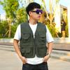 Men's Breathable Multi-Pocket Workwear Vest - Customizable Logo for Outdoor Volunteers