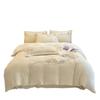 Winter Warm Milk Velvet Embroidered Four-Piece Anti-Static Double-Sided Fleece Bedding Set