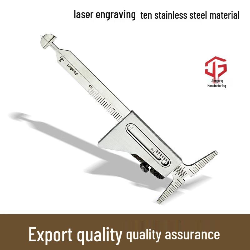 

HG006 High-Low Stainless Steel Welding Gauge: Metric Misalignment & Fillet Weld Tester