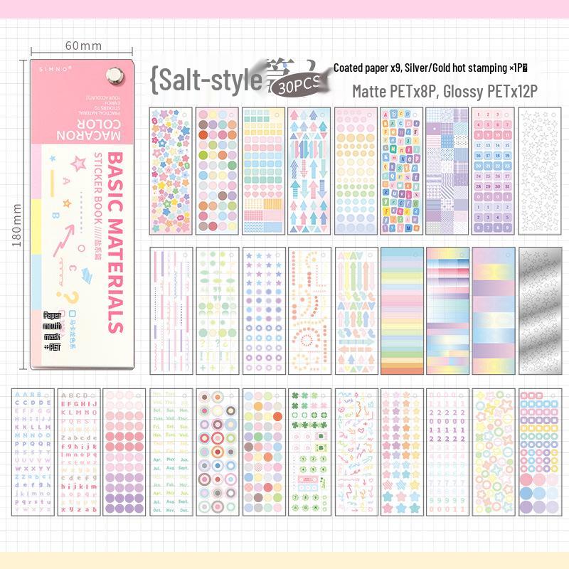 Xin Mo Korean Style Sticker Book: DIY Journal, Key Markers, Decoration Material