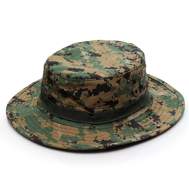 23 Farben Outdoor Bucket Hat Verdickter Boonie Hut Top Qualität Fischerhut Jagd Camping Kappen A0E056