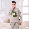 Fat Child Pure Cotton Pajama Set: Boys & Girls Warm Underwear, Plus-Size Base Layer, Autumn/Winter Sweater and Pants