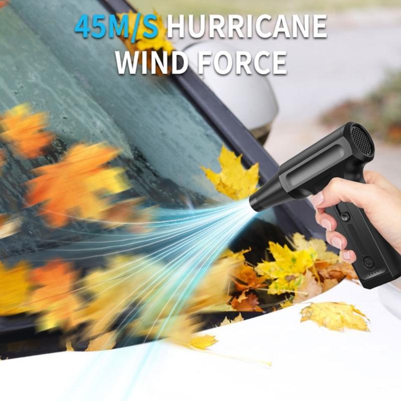 Powerful USB Rechargeable Blower Fan For PC Keyboard Cleaning Car Interior Dust Removal With 20000-130000RPM Motor