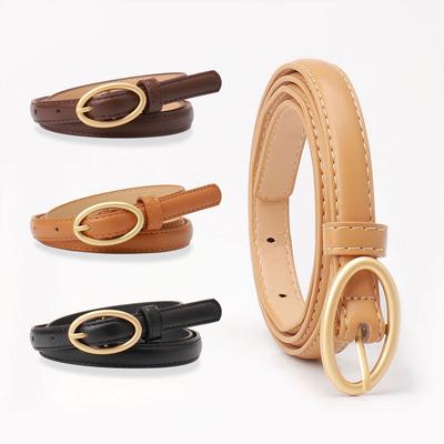 Women'S Belt Fashion Candy Color Decorative Jeans Belt Women'S Oval Pin Buckle Thin Belt