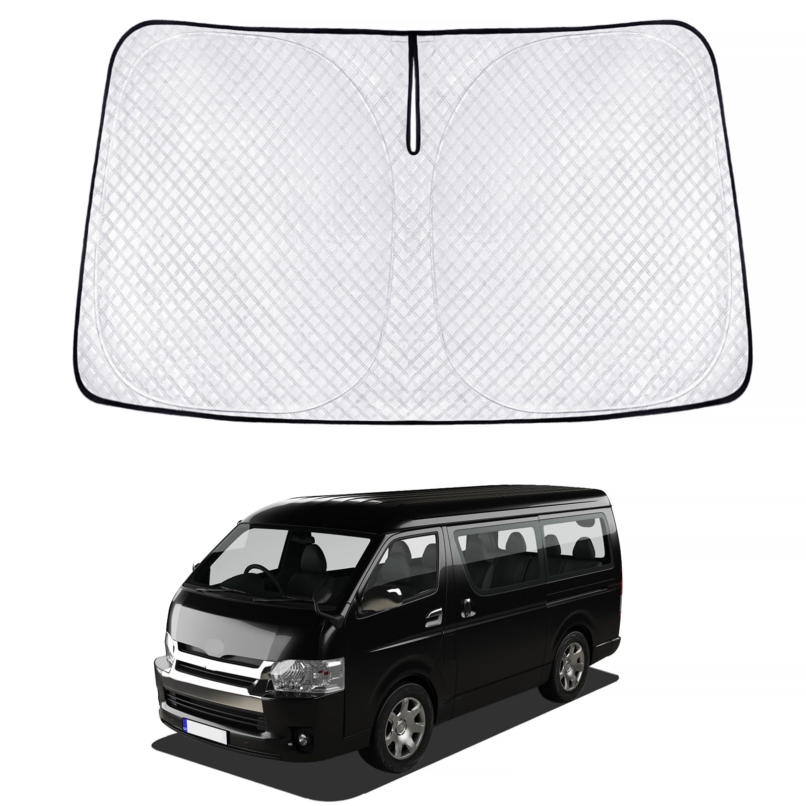 

Новый солнцезащитный козырек Hiace 200 серии HIACE 200 Стандартный кузов Солнцезащитный козырек на лобовое стекло Автомобильный козырек Шторка Защита от УФ-лучей Солнцезащитный козырек Затемнение Теплоизоляция УФ