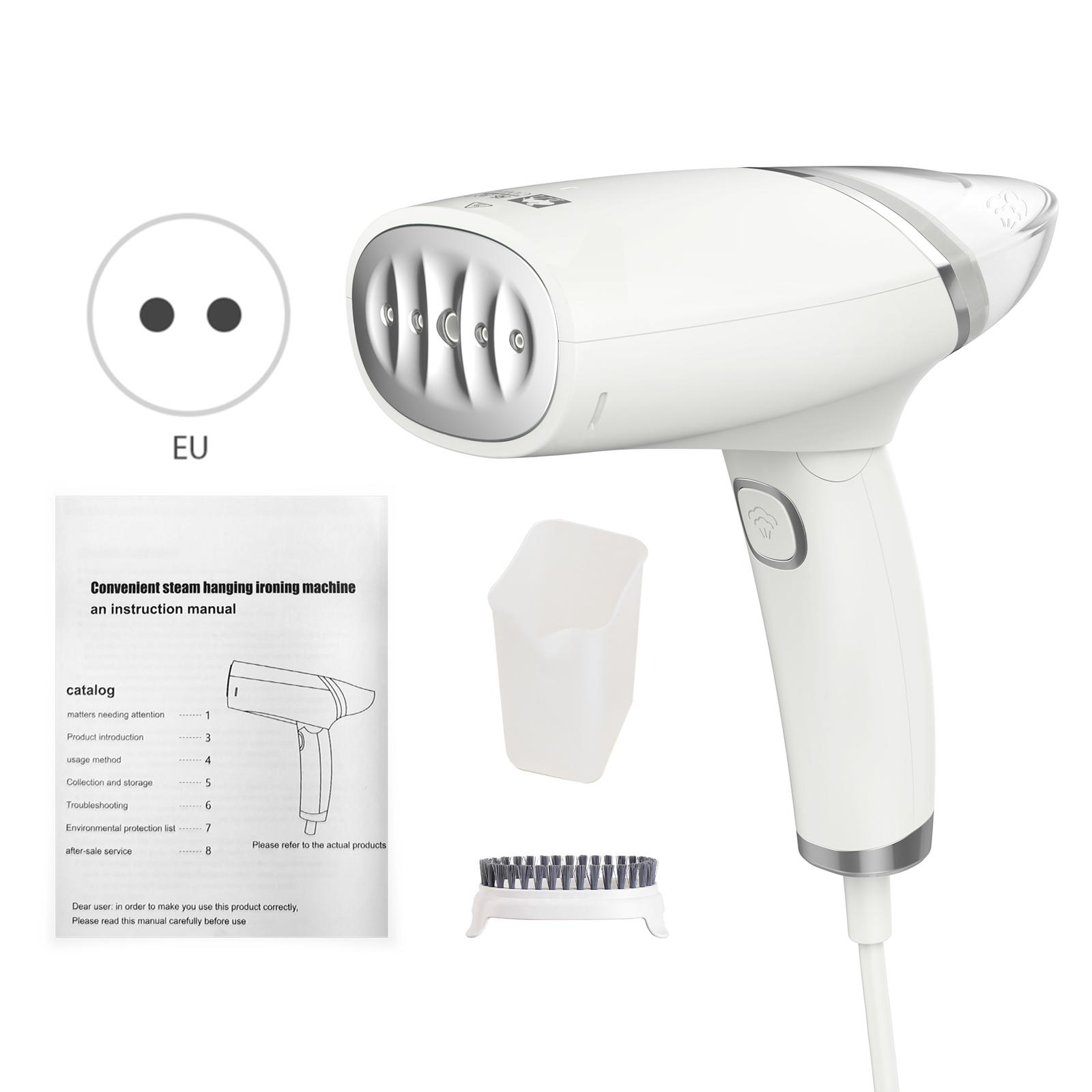 

Ручной отпариватель для одежды с горизонтальным и вертикальным отпариванием, 1000 Вт, 100 мл, съемный резервуар для воды EU Plug белый