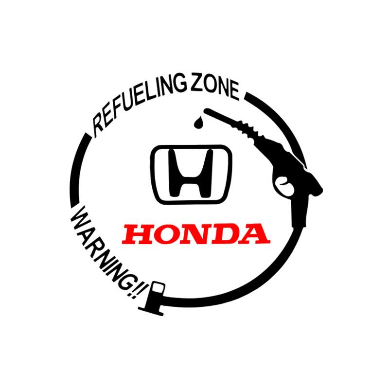 

Виниловая светоотражающая наклейка на крышку бензобака с эмблемой автомобиля, аксессуары для Honda Fit Mugen Insight Type S R VTEC DOHC Modulo Vezel Legend RR Si чёрный